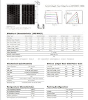 PV Modul Full Black Glas/Glas TopCon 430WattPeak Neueste Generation >22% Wirkungsgrad