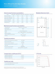 AB Sun PV Modul 550W Glas/Glas Perc Bifacial Monocristalline Modul mit 21,3% Wirkungsgrad